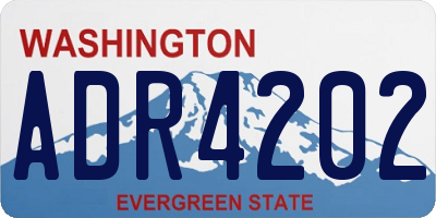 WA license plate ADR4202