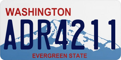 WA license plate ADR4211