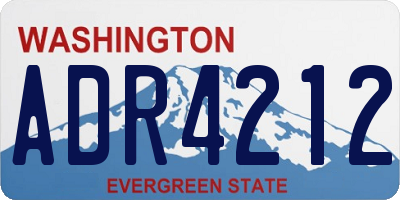 WA license plate ADR4212