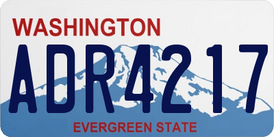 WA license plate ADR4217