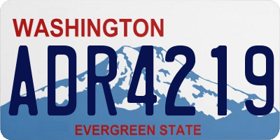 WA license plate ADR4219
