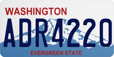 WA license plate ADR4220
