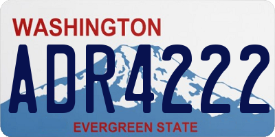 WA license plate ADR4222