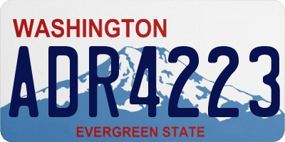 WA license plate ADR4223