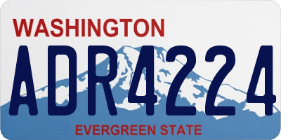 WA license plate ADR4224