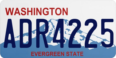 WA license plate ADR4225