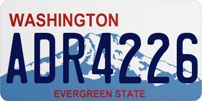 WA license plate ADR4226