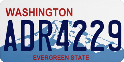 WA license plate ADR4229