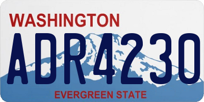 WA license plate ADR4230