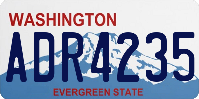 WA license plate ADR4235