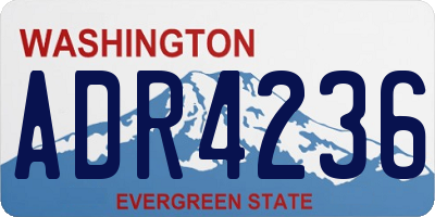 WA license plate ADR4236