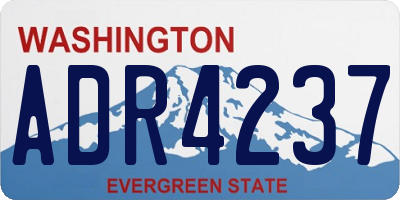 WA license plate ADR4237