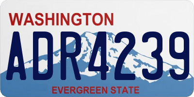WA license plate ADR4239