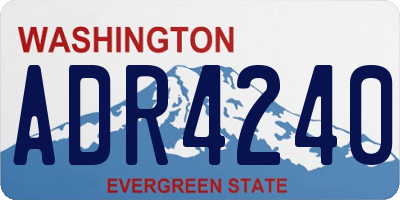 WA license plate ADR4240