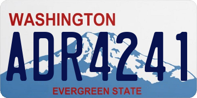 WA license plate ADR4241
