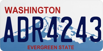 WA license plate ADR4243