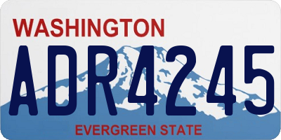 WA license plate ADR4245