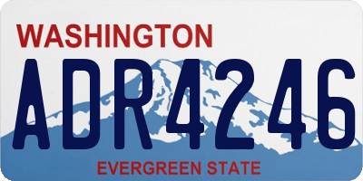 WA license plate ADR4246