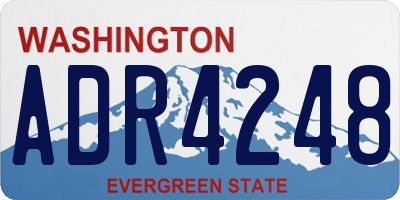 WA license plate ADR4248