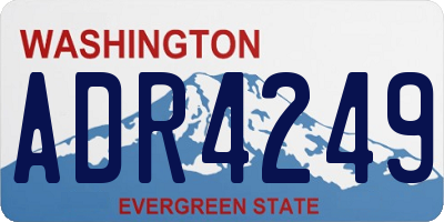 WA license plate ADR4249