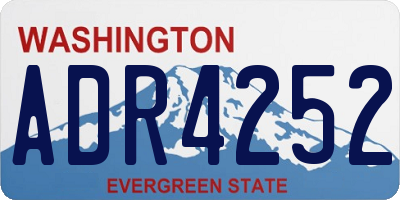 WA license plate ADR4252
