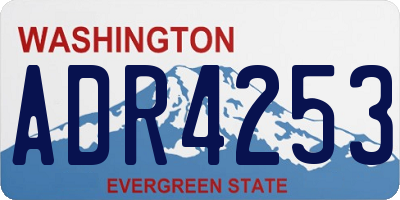 WA license plate ADR4253