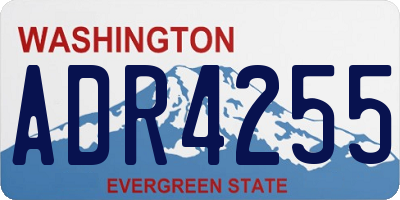 WA license plate ADR4255