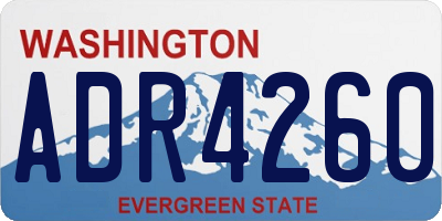 WA license plate ADR4260