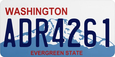 WA license plate ADR4261