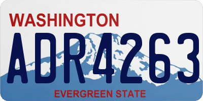 WA license plate ADR4263