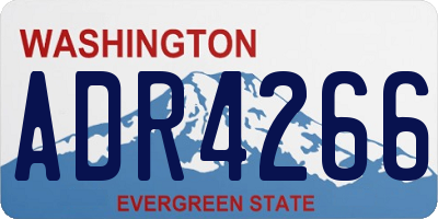 WA license plate ADR4266