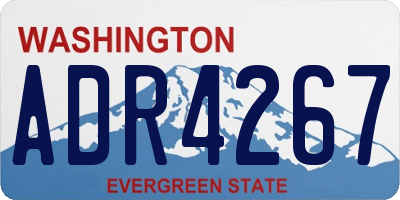 WA license plate ADR4267