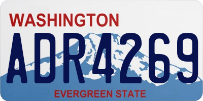 WA license plate ADR4269