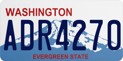 WA license plate ADR4270