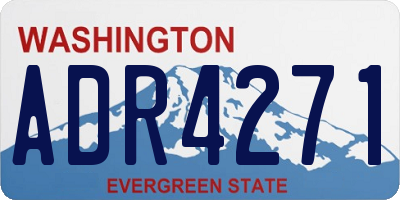 WA license plate ADR4271