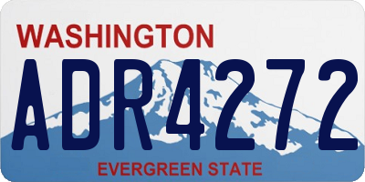 WA license plate ADR4272