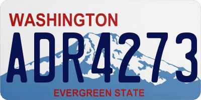 WA license plate ADR4273
