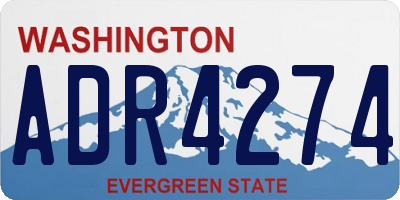 WA license plate ADR4274