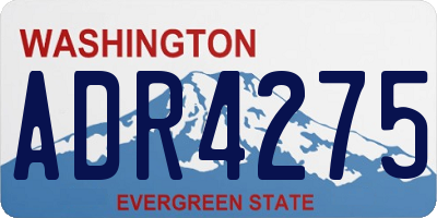 WA license plate ADR4275