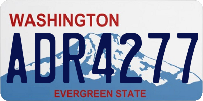 WA license plate ADR4277