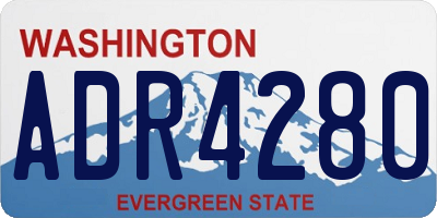 WA license plate ADR4280