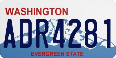WA license plate ADR4281