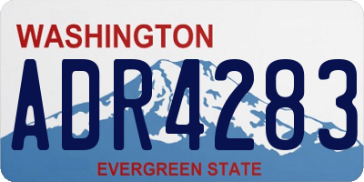 WA license plate ADR4283