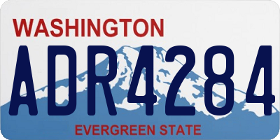 WA license plate ADR4284