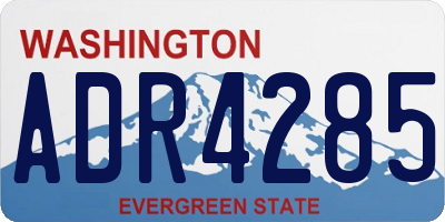 WA license plate ADR4285