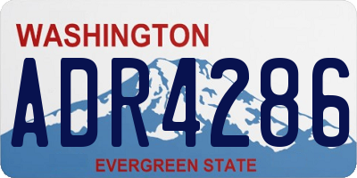 WA license plate ADR4286