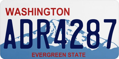 WA license plate ADR4287