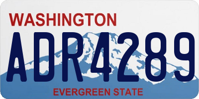 WA license plate ADR4289