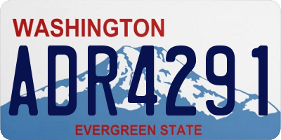 WA license plate ADR4291