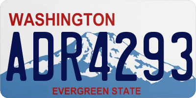 WA license plate ADR4293